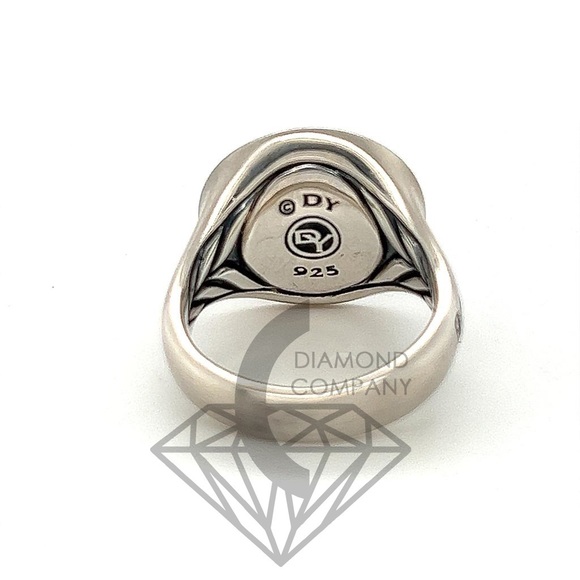 David Yurman PETRVS Lion Tag Coin Signet Men's Ring Size 5 Silver Brand New DY - Picture 10 of 10